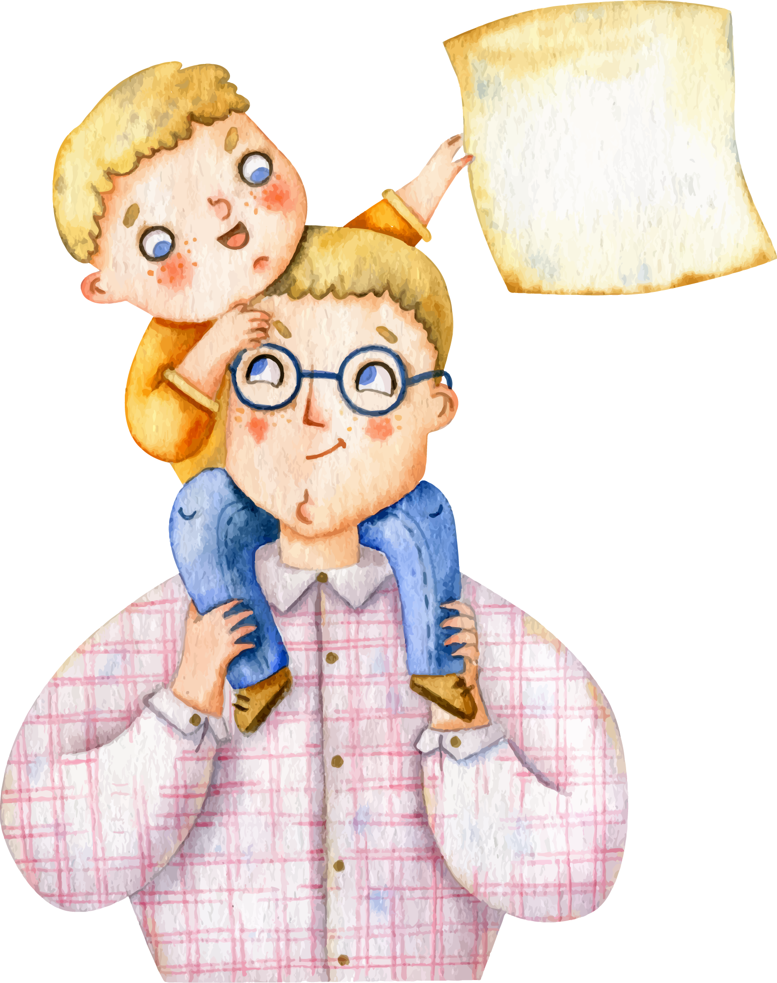 Preview for Father-child-illustration-fathers-day-sticker-f1060