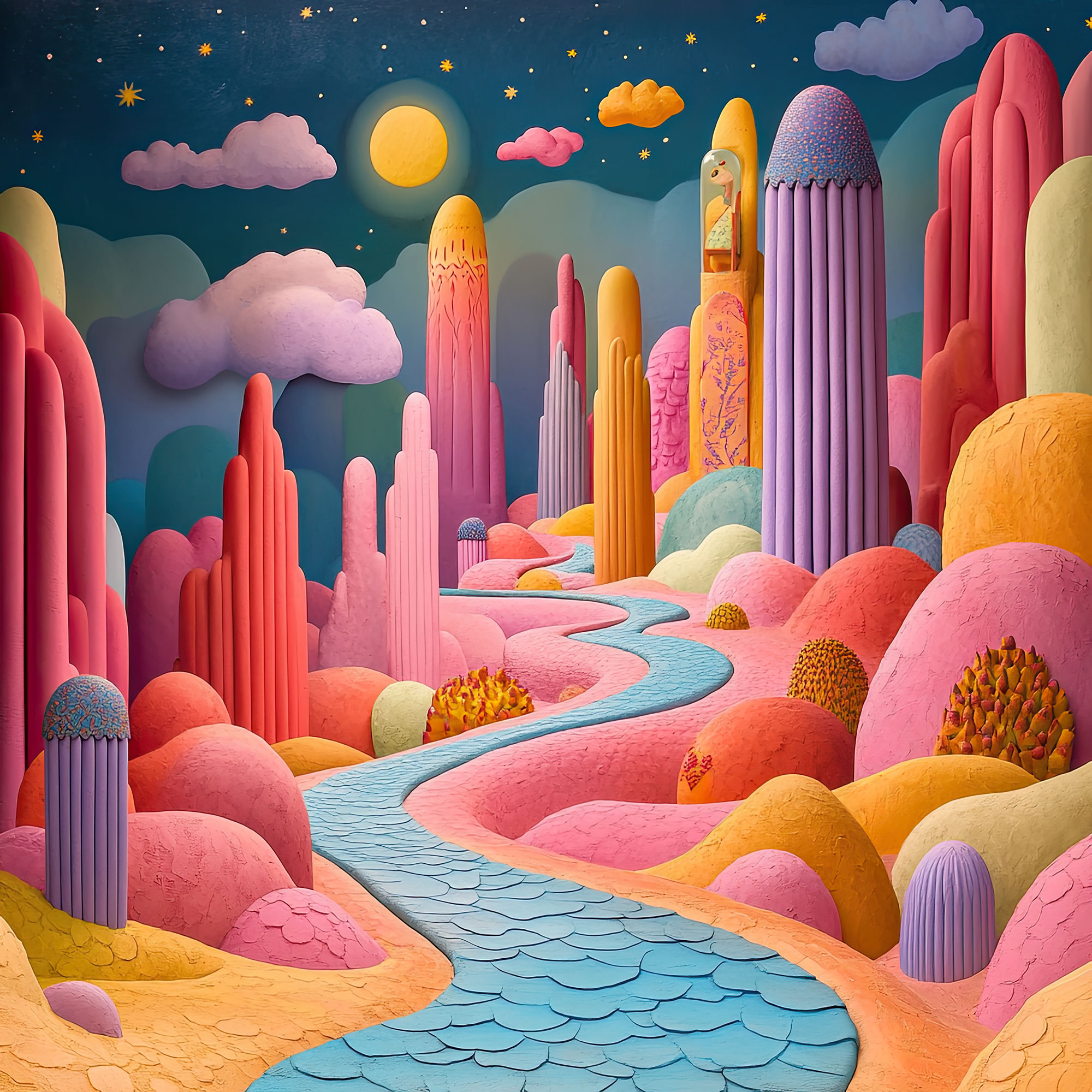 Preview for Surreal-landscape-vibrant-colors-whimsical-backdrop-background-8acd5