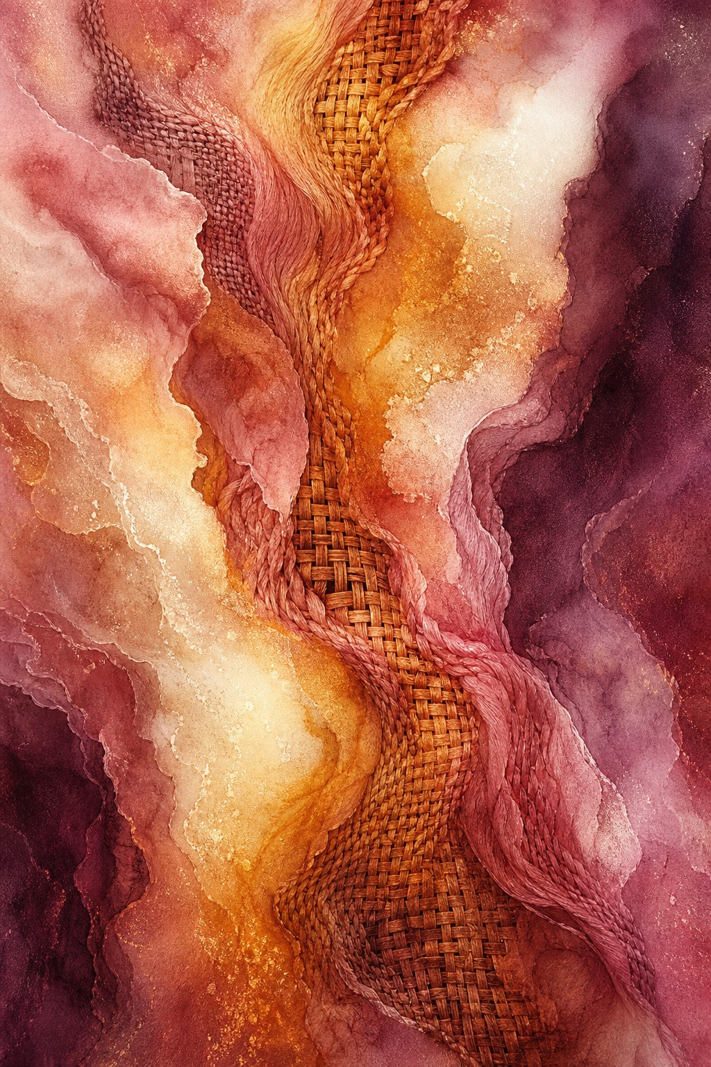 Preview for Rose Amber Woven Abstract Background
