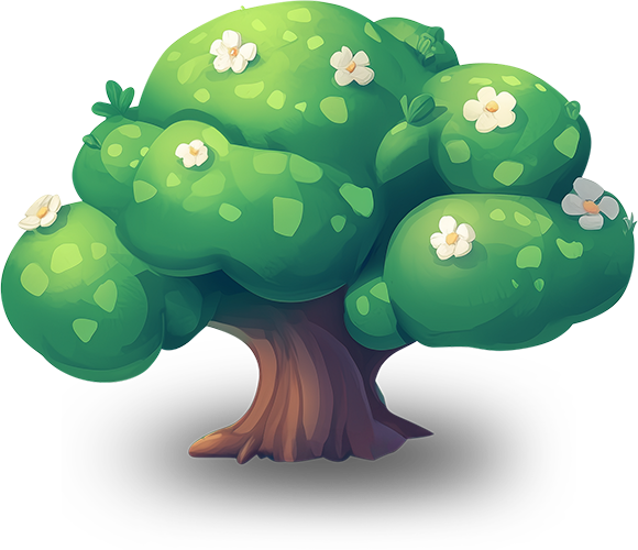 Preview for Cartoon-flowering-tree-illustration-flora-sticker-3a65b