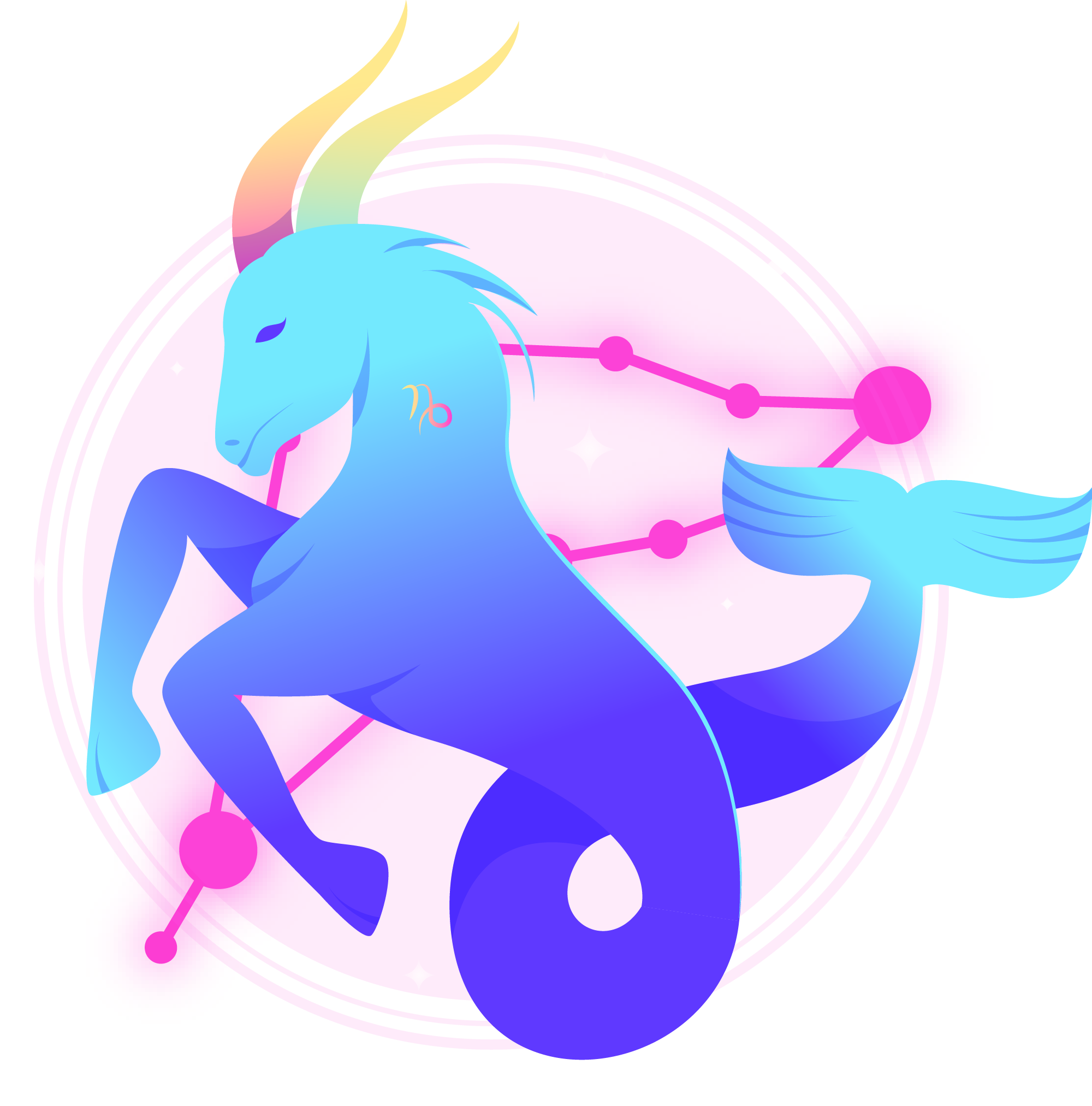 Preview for Unicorn-mermaid-illustration-zodiac-sticker-efa4a