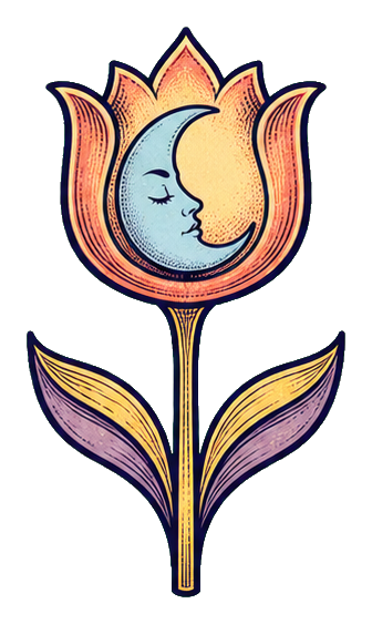 Preview for Moon Face Tulip Sticker