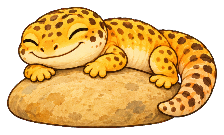 Preview for Gecko Sunbathing On A Rock