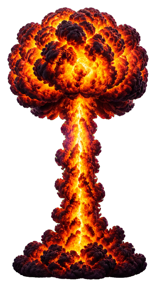 Preview for Towering Mushroom Cloud Explosion Sticker