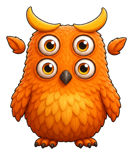 Preview for Four Eye Owl Alien Sticker