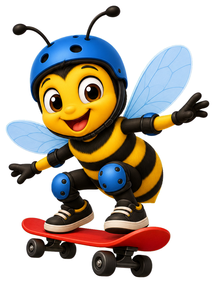 Preview for Skateboard Bee Sticker