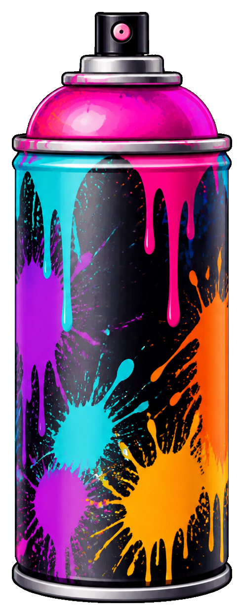Preview for Neon Spray Paint Can Sticker