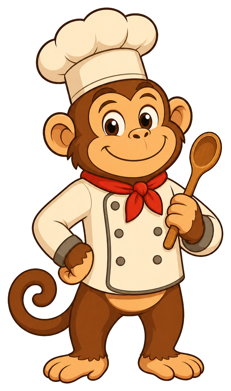 Preview for Chef Monkey Sticker For Fun Designs