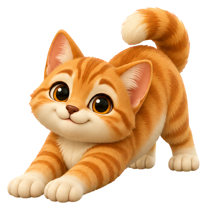 Preview for 3d Kitten Pals Ginger Stretch
