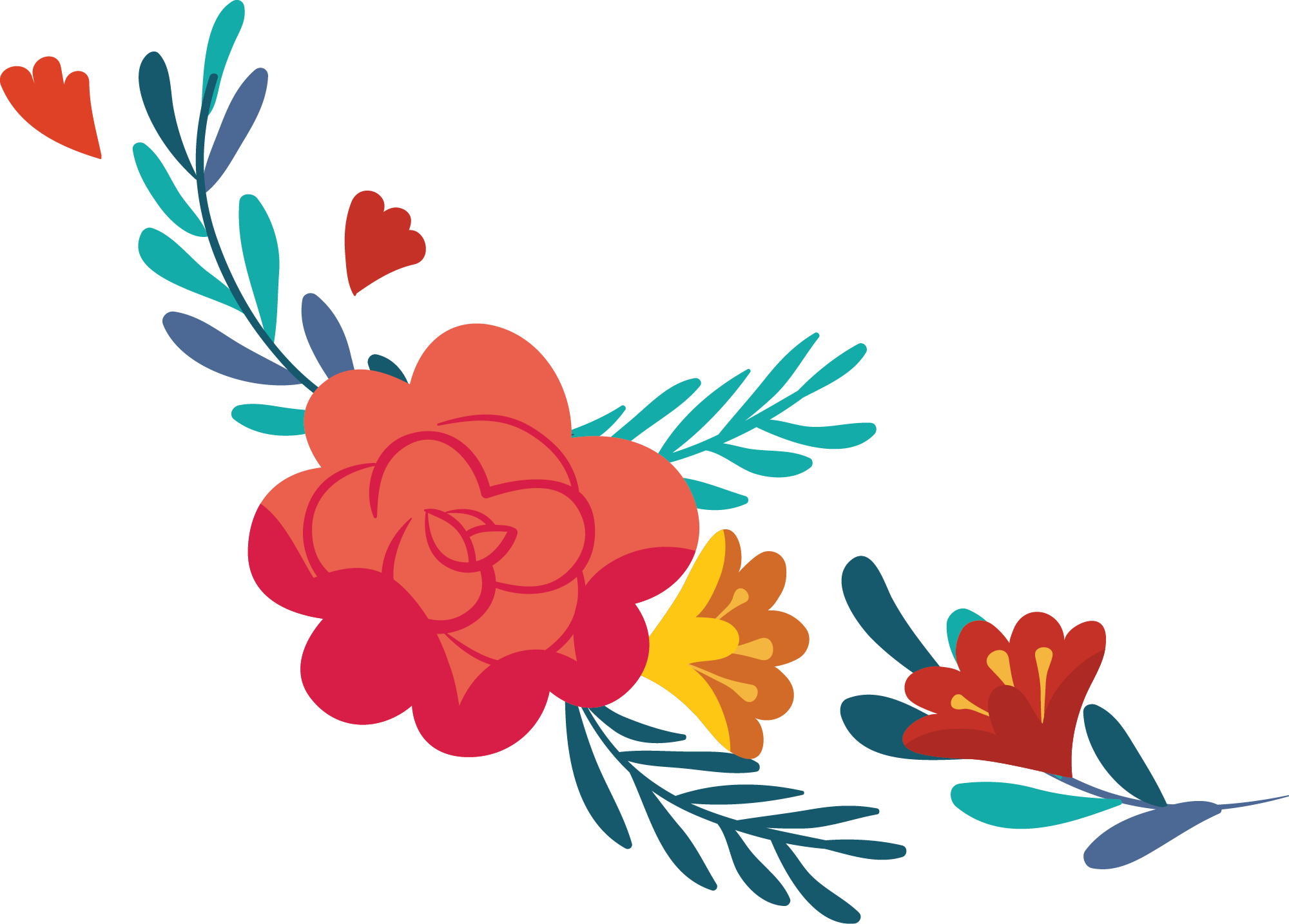 Preview for Pixel-floral-design-flowers-sticker-fad72