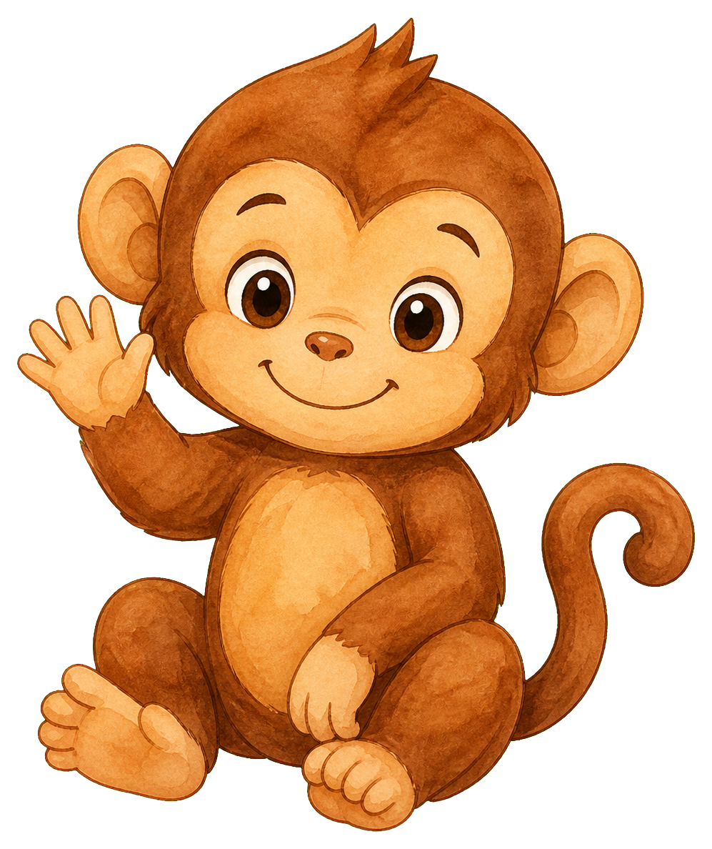Preview for Cute Monkey Sticker Graphic