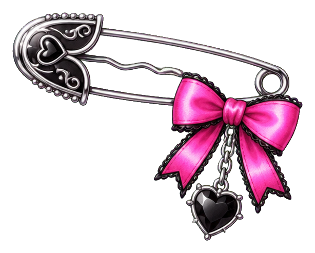 Preview for Safety Pin Bow Hair Clip Sticker