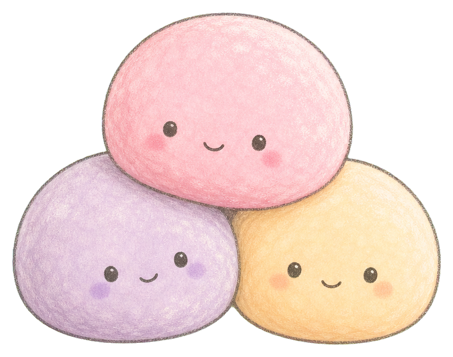 Preview for Mochi Trio Pastel Sticker Graphic