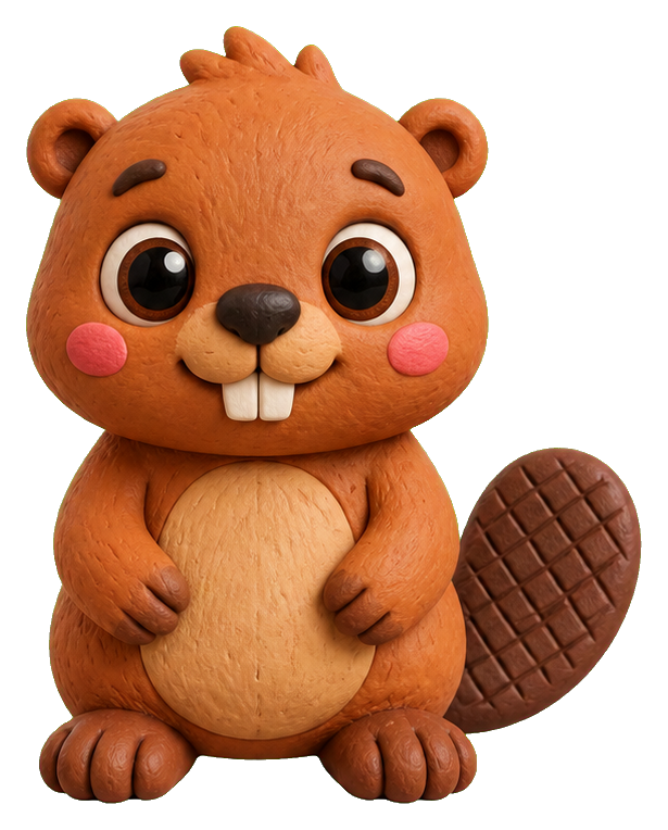 Preview for Waffle Tail Beaver Sticker