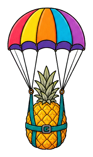Preview for Pineapple Parachute Sticker