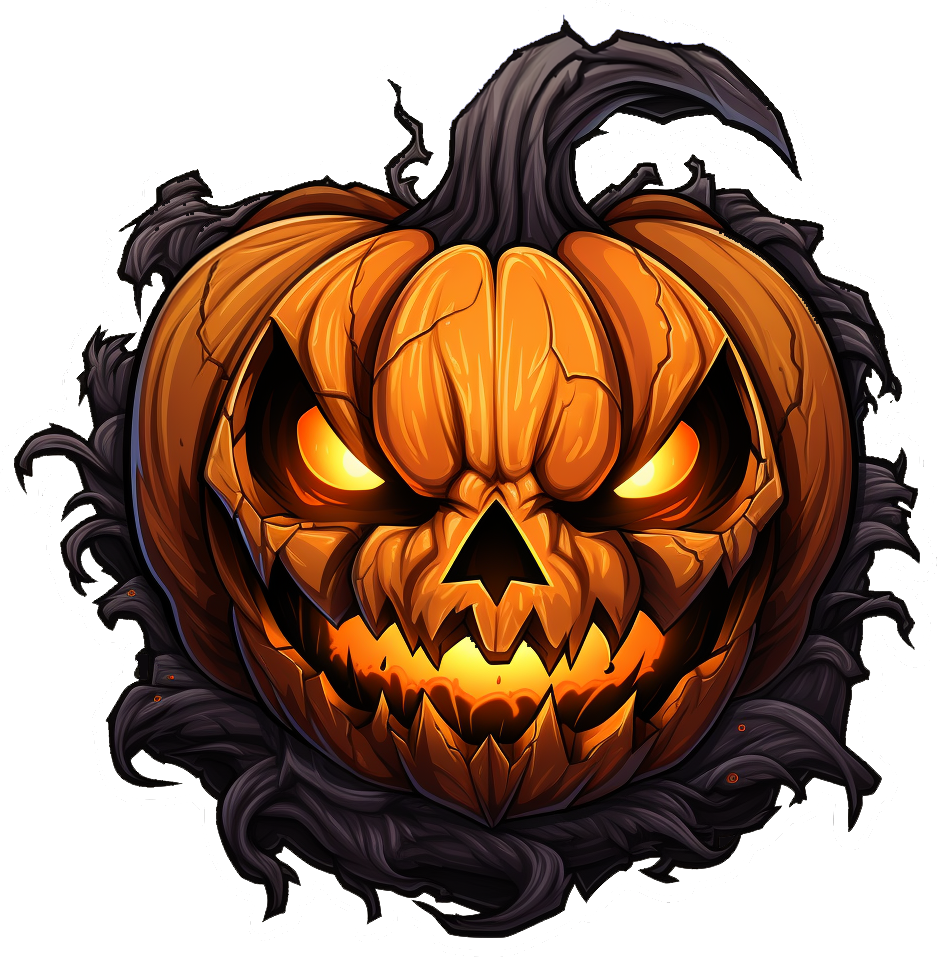 Preview for Spooky-jack-o-lantern-illustration-pumpkins-sticker-5d1c8