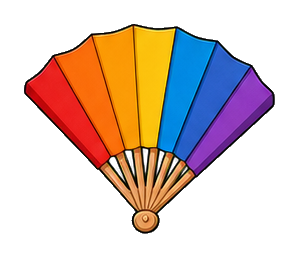 Preview for Rainbow Folded Fan Sticker