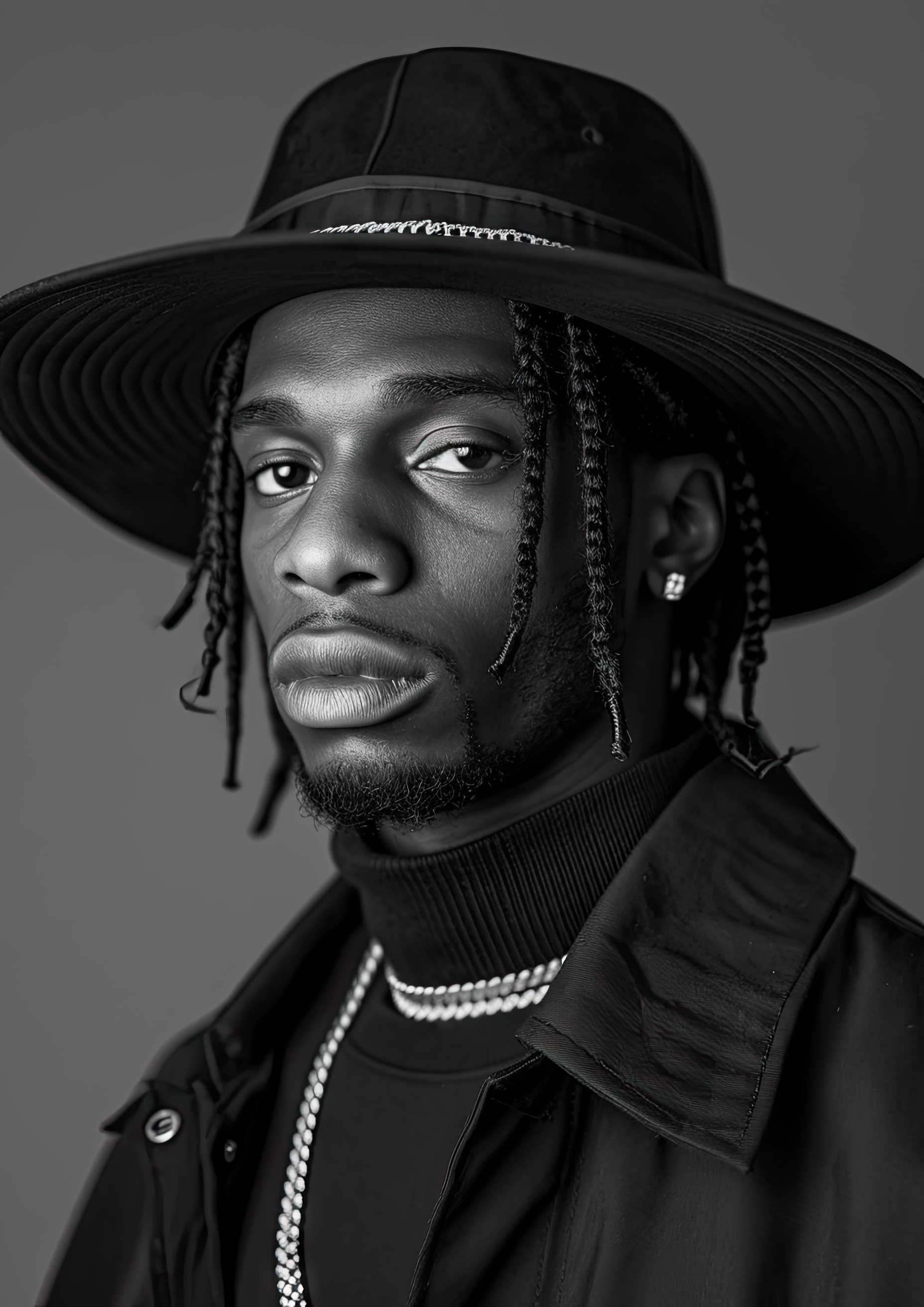 Preview for Stylish-black-and-white-portrait-celebrities-background-c7011