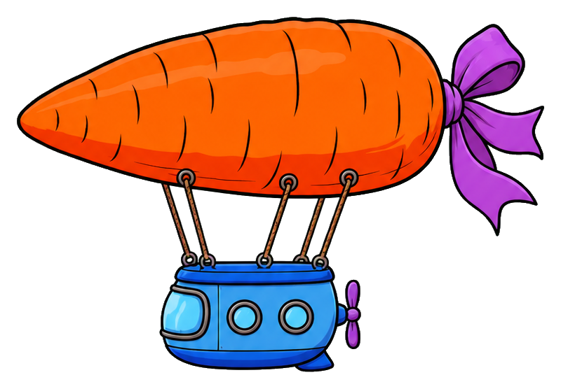 Preview for Carrot Blimp Sticker Graphic