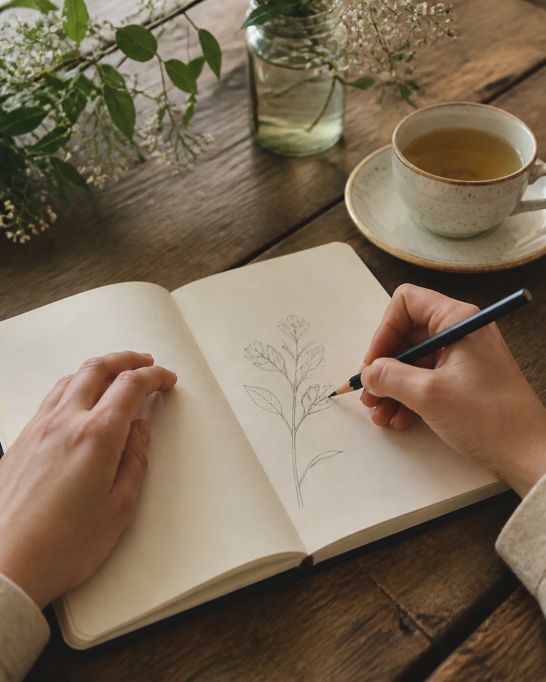 Preview for Editorial Sketchbook Desk Background