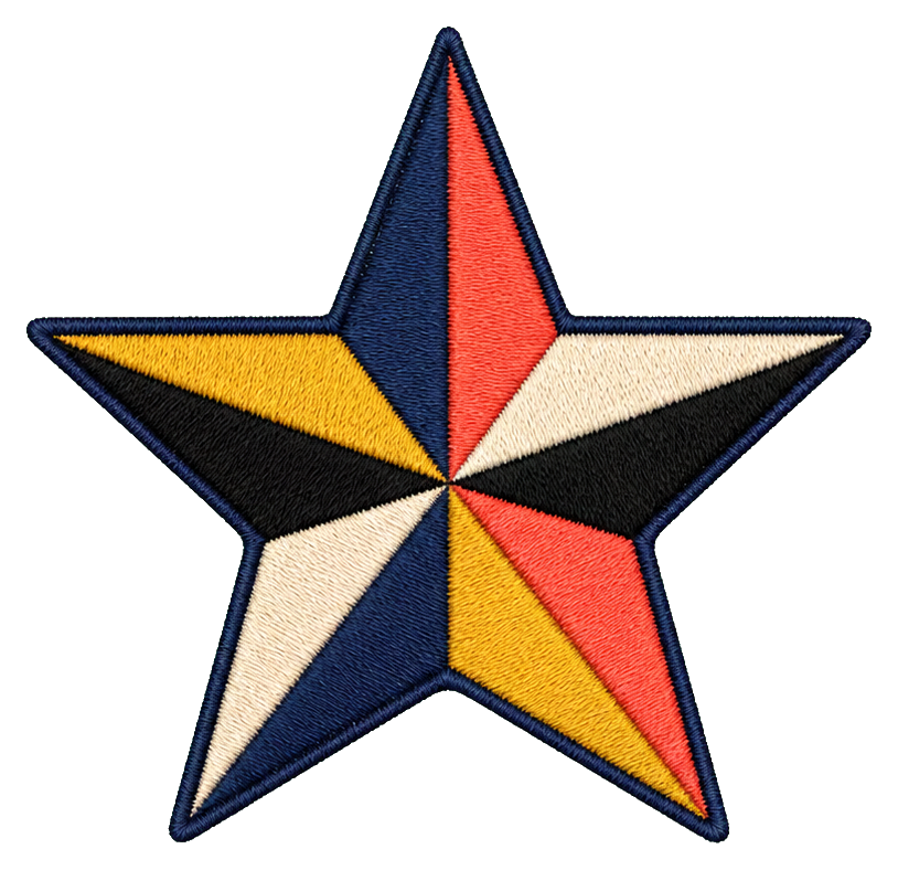 Preview for Embroidered Patch Star Sticker