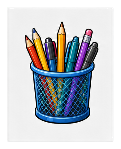 Preview for Pencil Cup Sticker Graphic