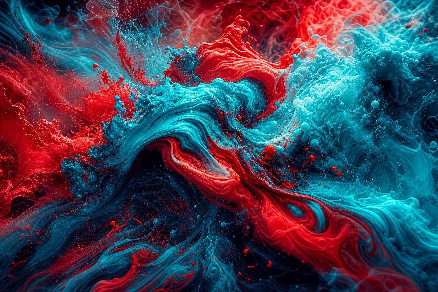 Preview for Red Cyan Liquid Color Turbulence Background