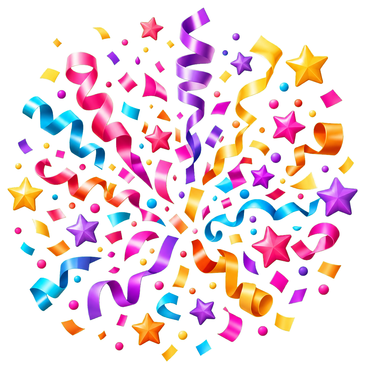 Preview for Confetti Burst Sticker Graphic