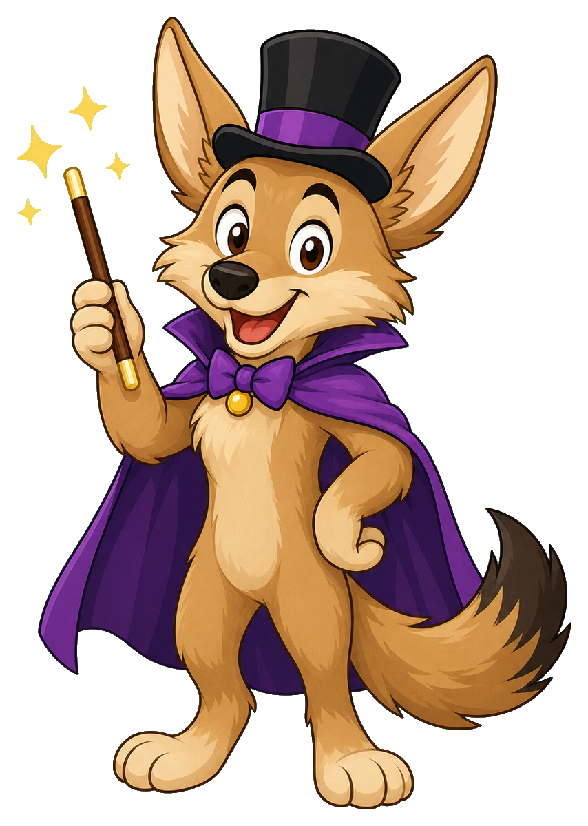 Preview for Magician Coyote Sticker For Creative Designs