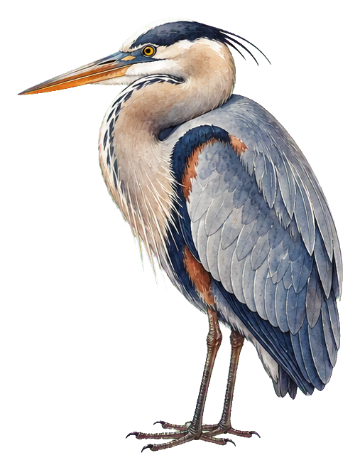 Preview for Blue Heron Watercolor Sticker
