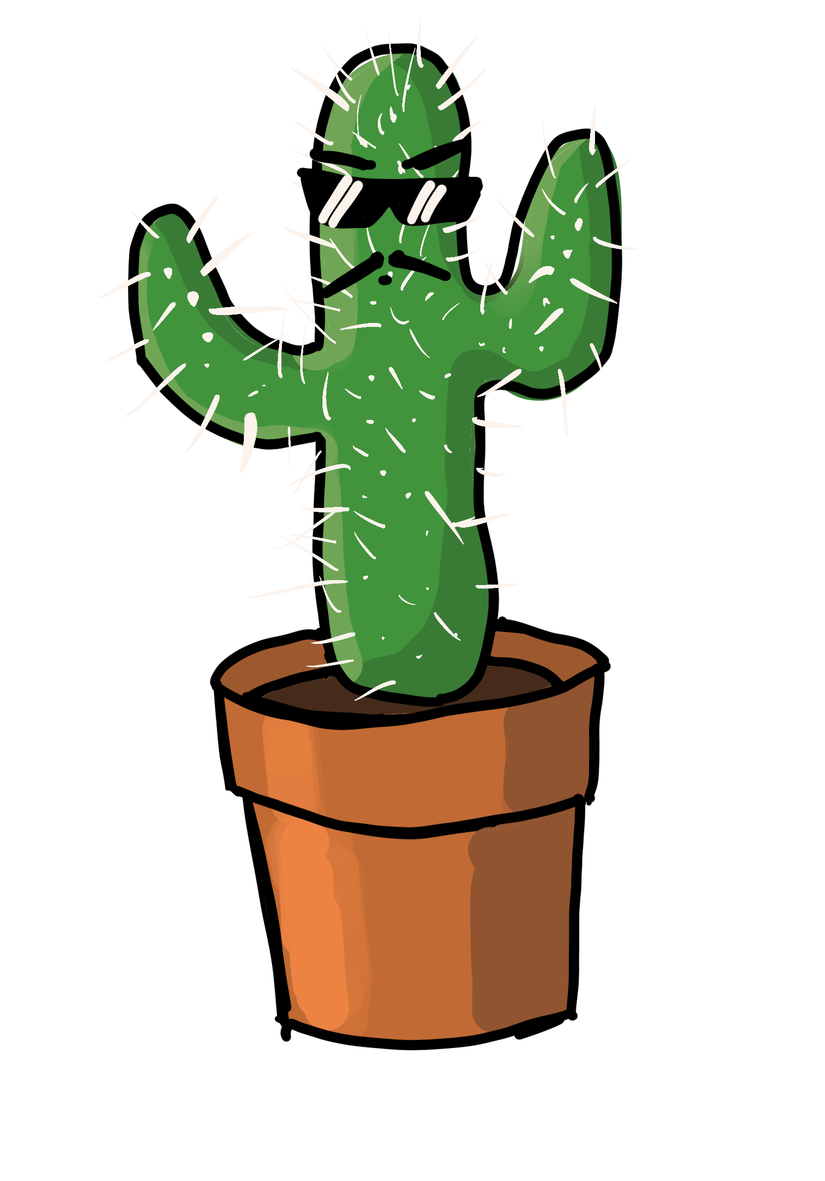 Preview for Cactus-terracotta-pot-illustration-sticker-90c44