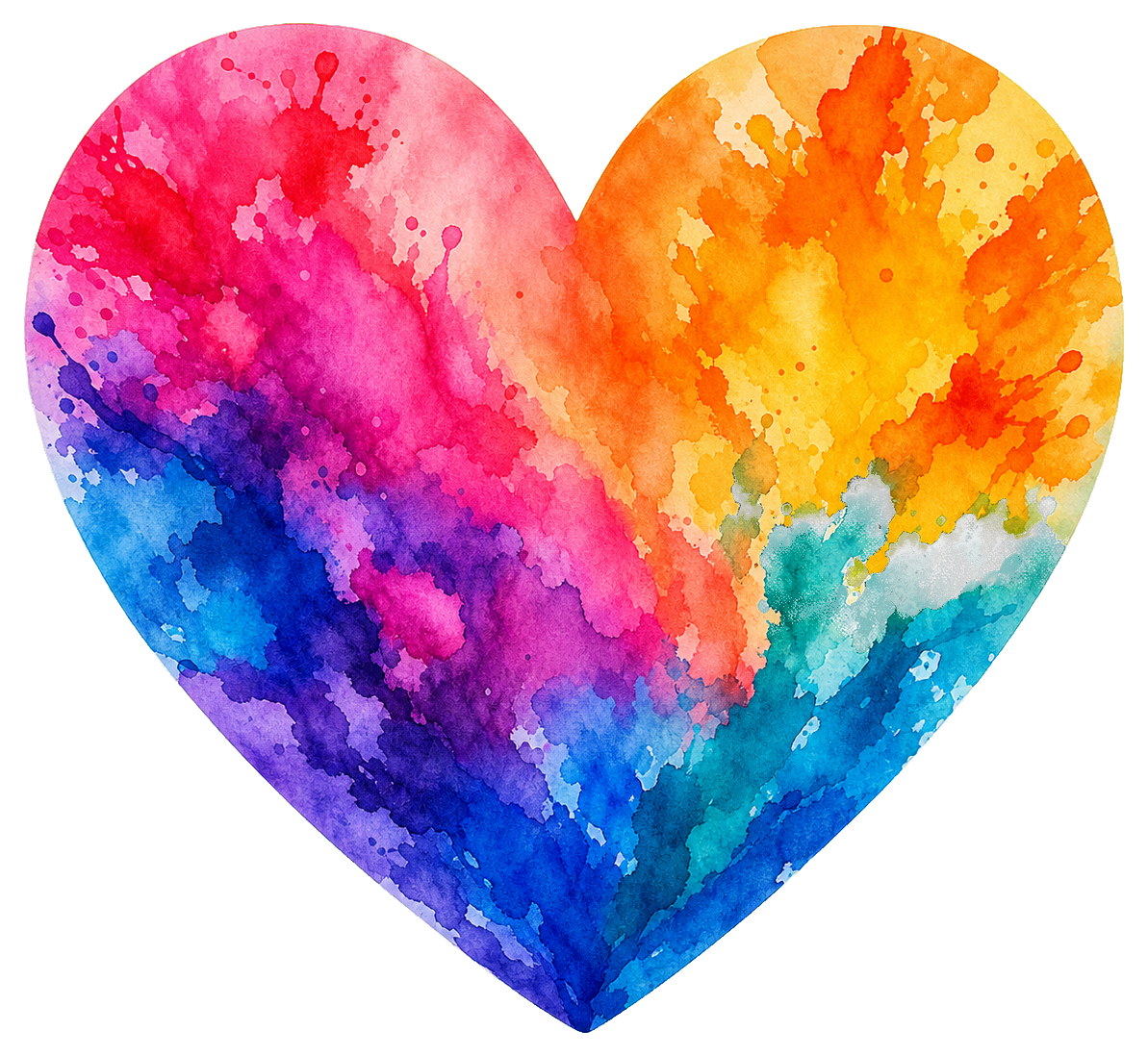 Preview for Watercolor Heart Sticker Graphic