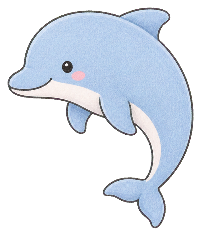 Preview for Cute Dolphin Sticker Graphic