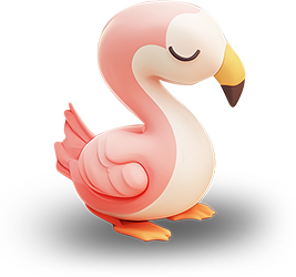 Preview for Pink-flamingo-illustration-animal-sticker-7040a