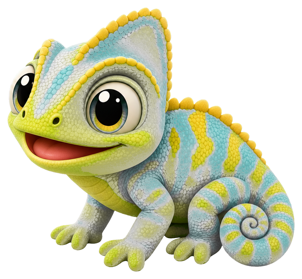 Preview for Cute Chameleon Sticker Graphic