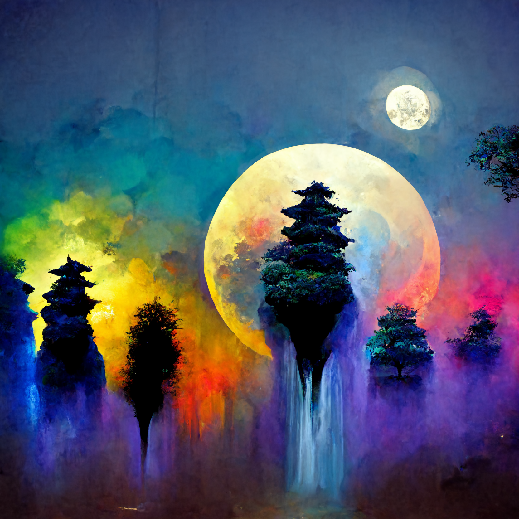 Preview for Moonlit-landscape-painting-ai-images-background-fae4d