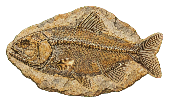 Preview for Vintage Fossil Fish Sticker