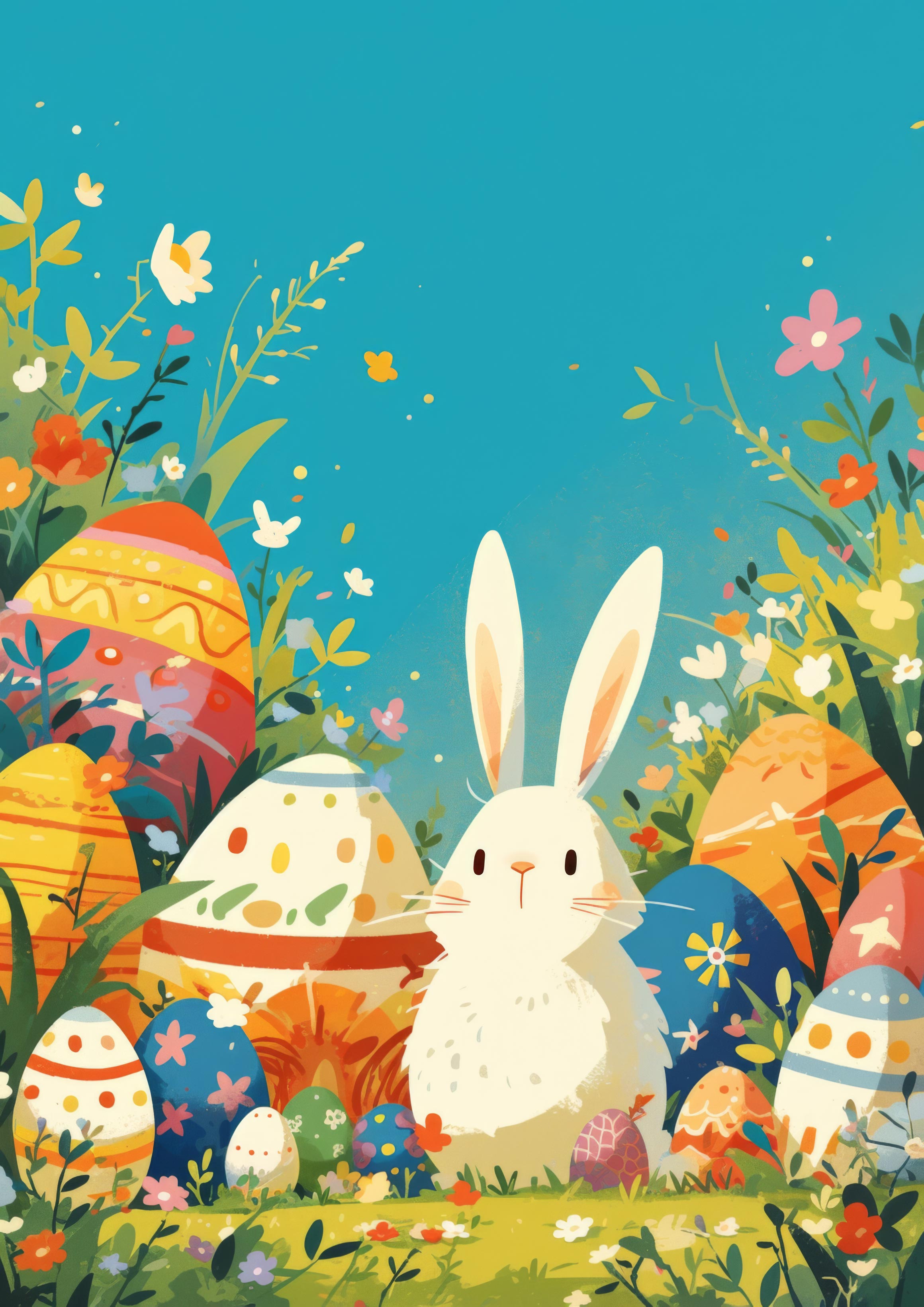 Preview for Easter-bunny-garden-scene-background-b384a