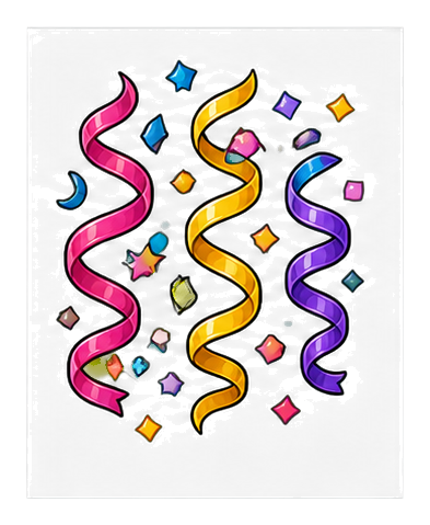 Preview for Streamer Swirl Party Sticker