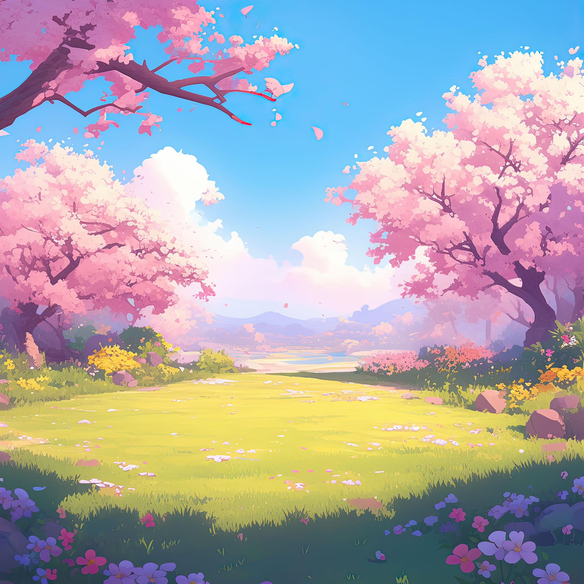 Preview for Serene-cherry-blossom-landscape-nature-backdrop-background-7ba25