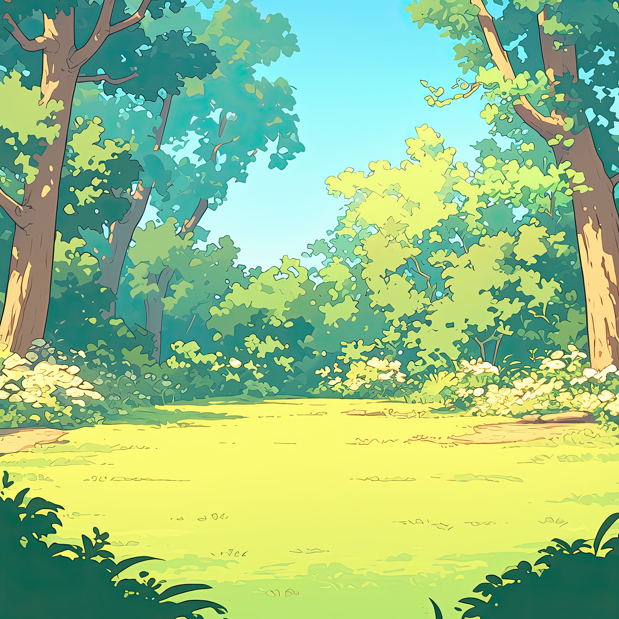 Preview for Serene-forest-landscape-illustration-simple-backdrop-background-38df7