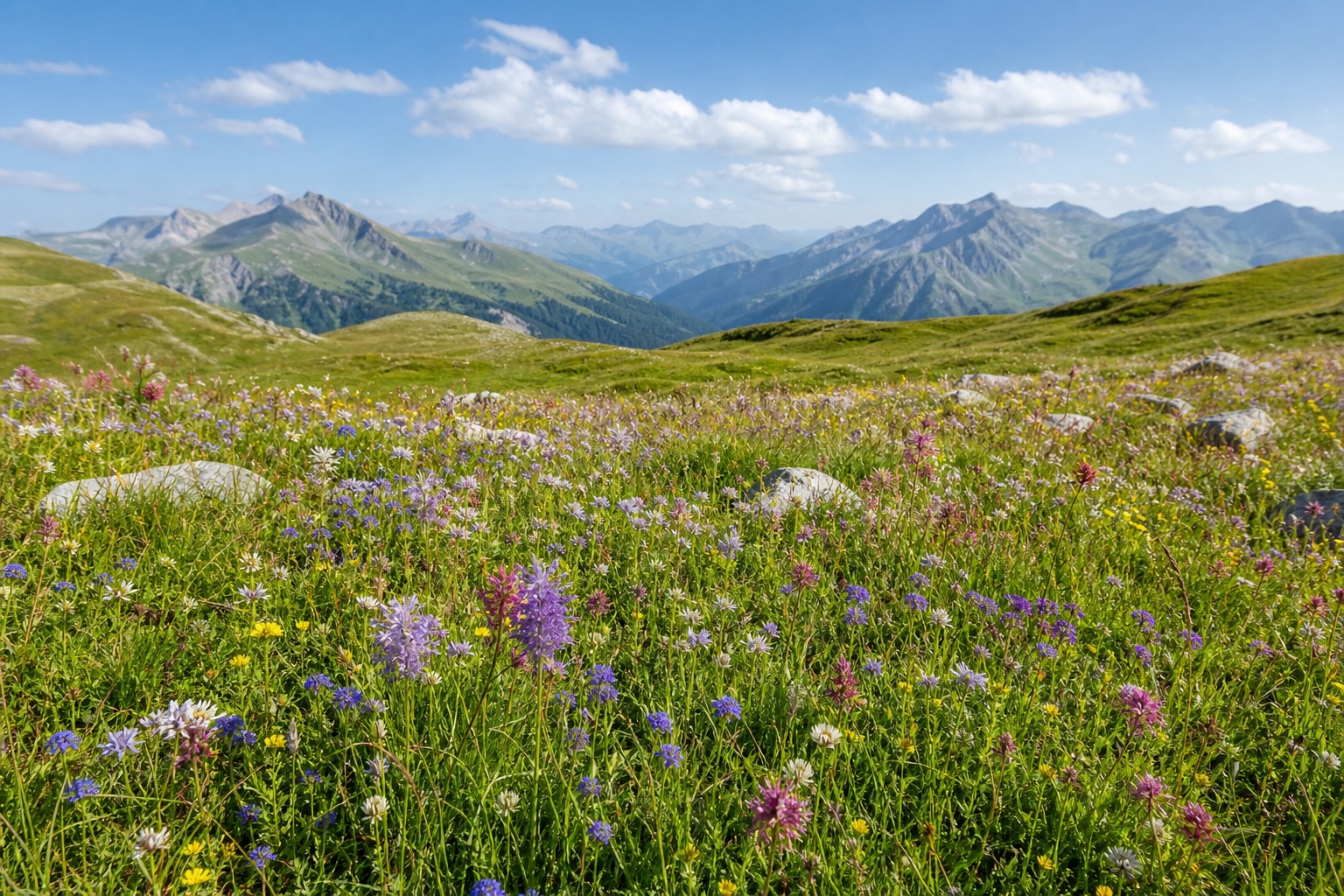 Preview for Clear Morning Mixed Summer Meadow Background