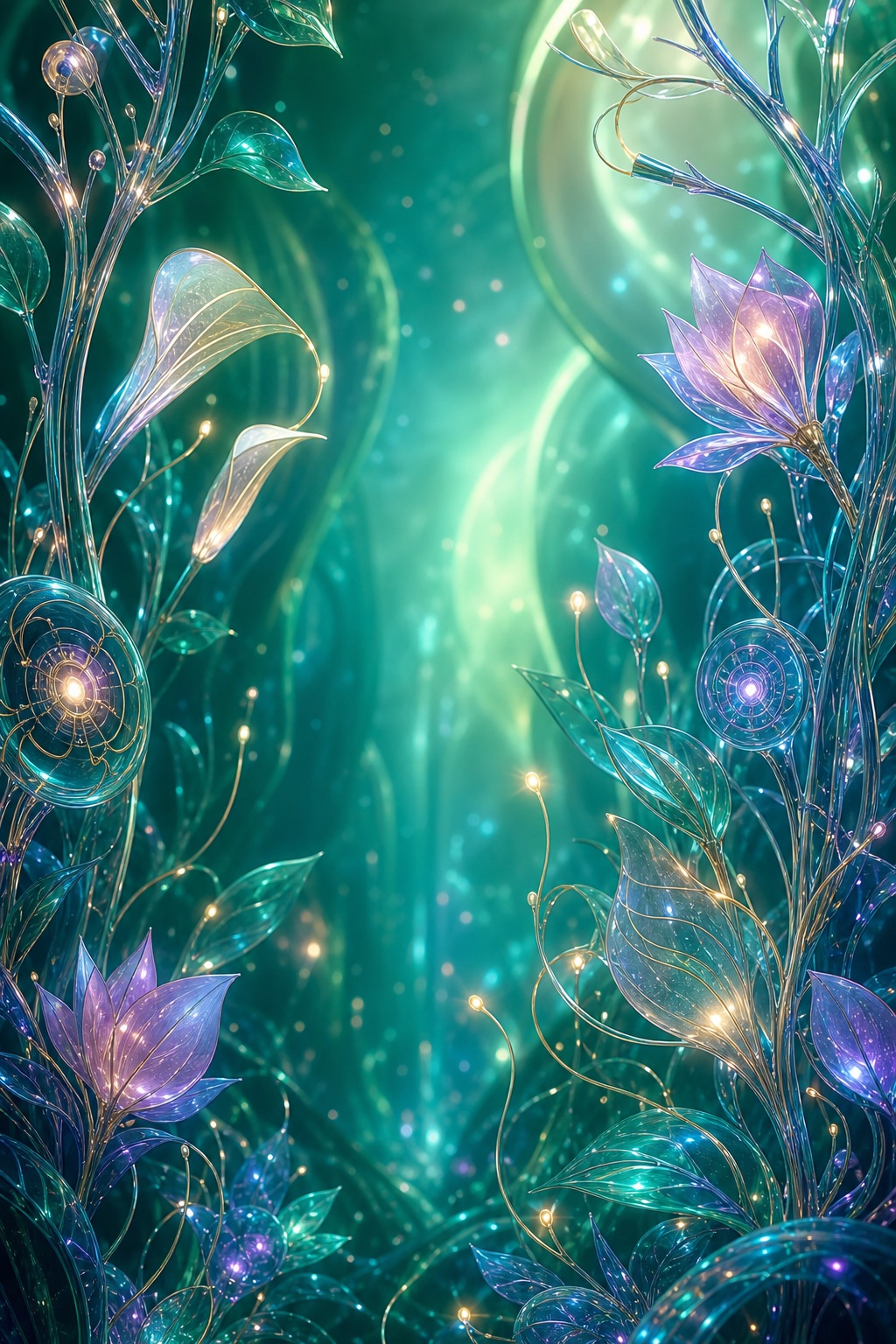 Preview for Futuristic Botanical Abstract Background