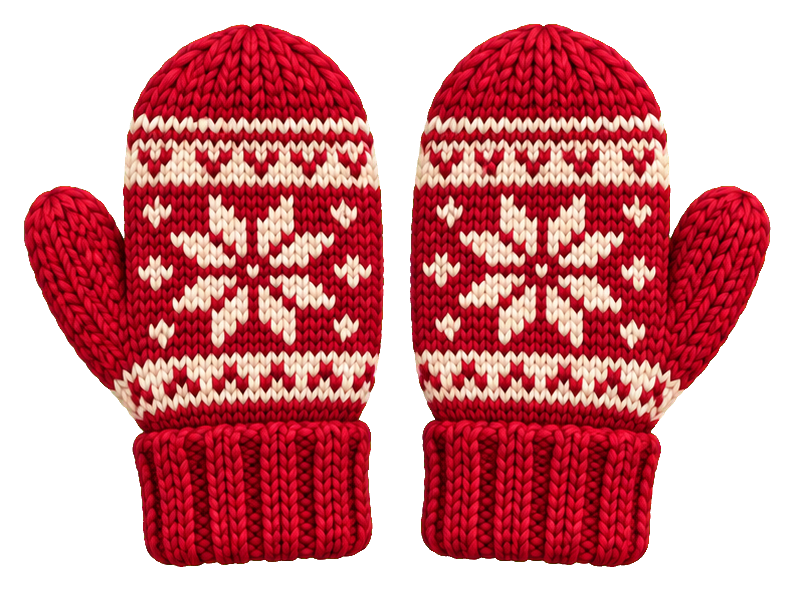 Preview for Knit Winter Snowflake Mittens