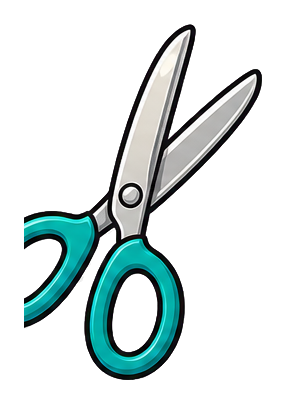 Preview for Scissors Sticker Graphic For Creative Designs
