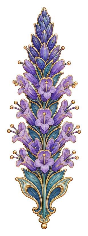 Preview for Art Nouveau Lavender Wand Sticker