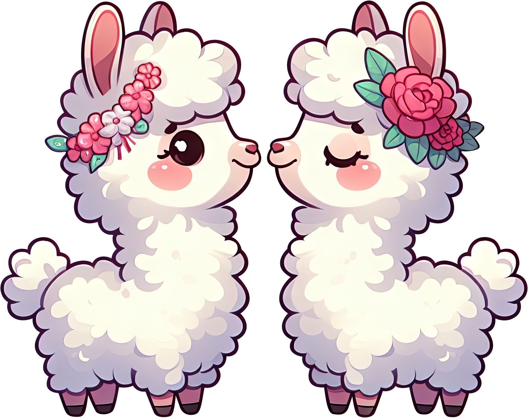 Preview for Kawaii-llama-illustration-love-characters-sticker-97a4f