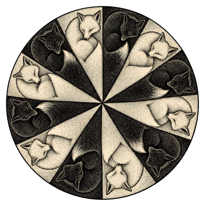 Preview for Fox Tessellation Medallion Sticker
