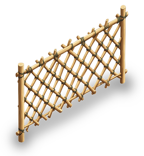 Preview for Bamboo-trellis-design-fence-sticker-a1132
