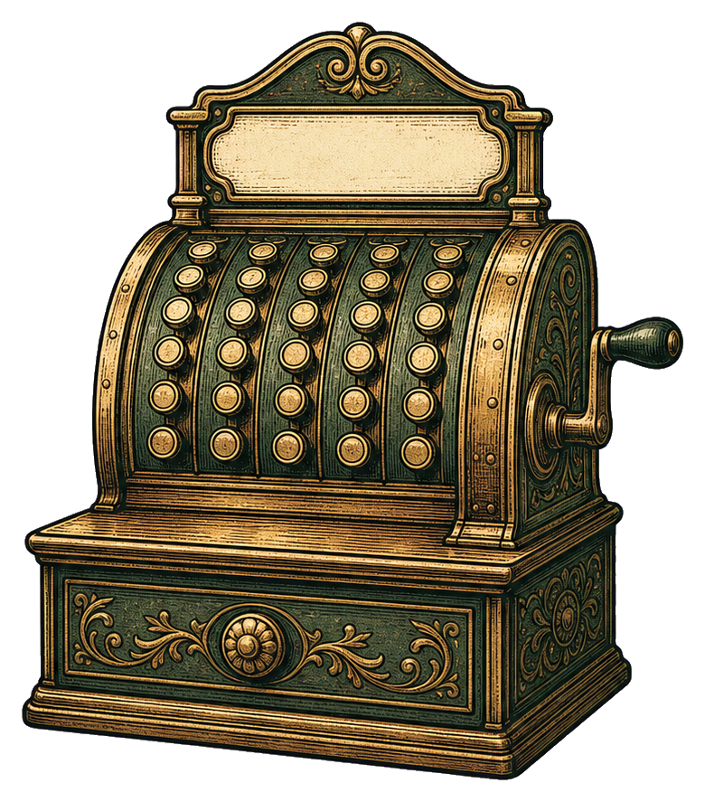 Preview for Gilded Cash Register Sticker